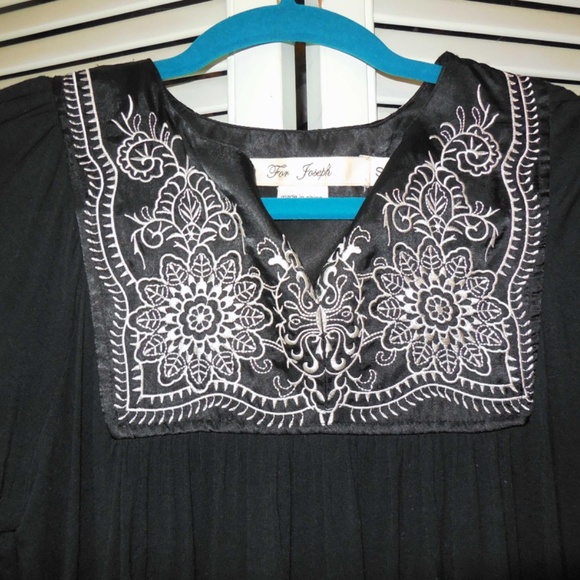 For Joseph Women's Embroidered Tunic Black & White Sz S Loose & Flowy - Picture 2 of 5